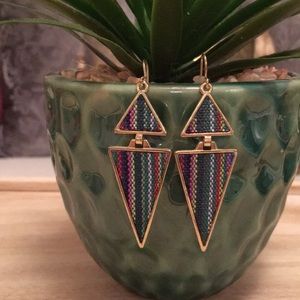 NWOT | MultiColor Triangle Earrings